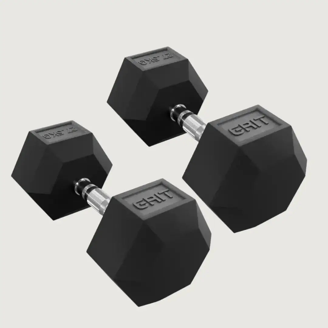 GRIT Hex Dumbbells - 27.5 kg Pair - Dumbbells Hex - Pro Sports | Shop online in Kuwait