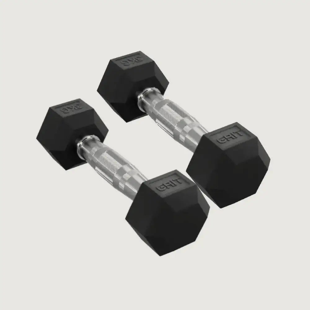 GRIT Hex Dumbbells - 3 kg Pair - Dumbbells Hex - Pro Sports | Shop online in Kuwait