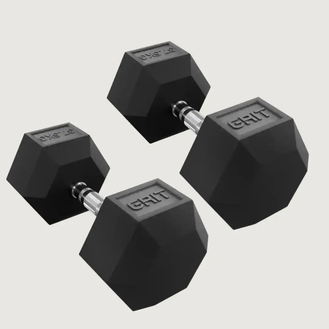 GRIT Hex Dumbbells - 37.5 kg Pair - Dumbbells Hex - Pro Sports | Shop online in Kuwait