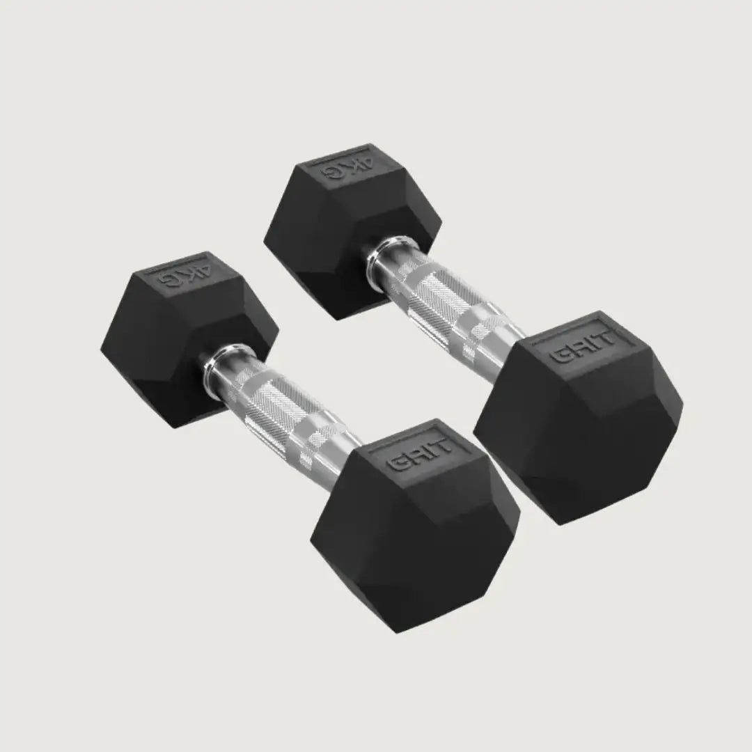 GRIT Hex Dumbbells - 4 kg Pair - Dumbbells Hex - Pro Sports | Shop online in Kuwait