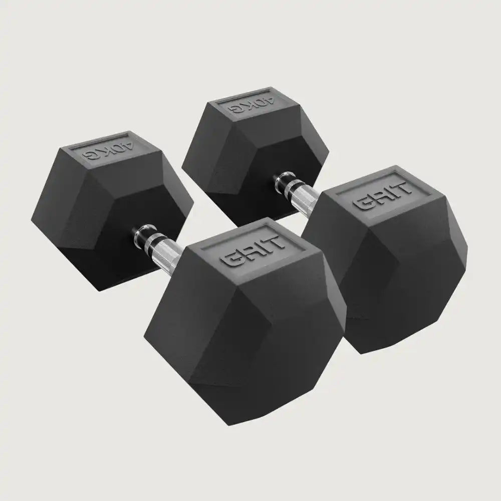 GRIT Hex Dumbbells - 40 kg Pair - Dumbbells Hex - Pro Sports | Shop online in Kuwait