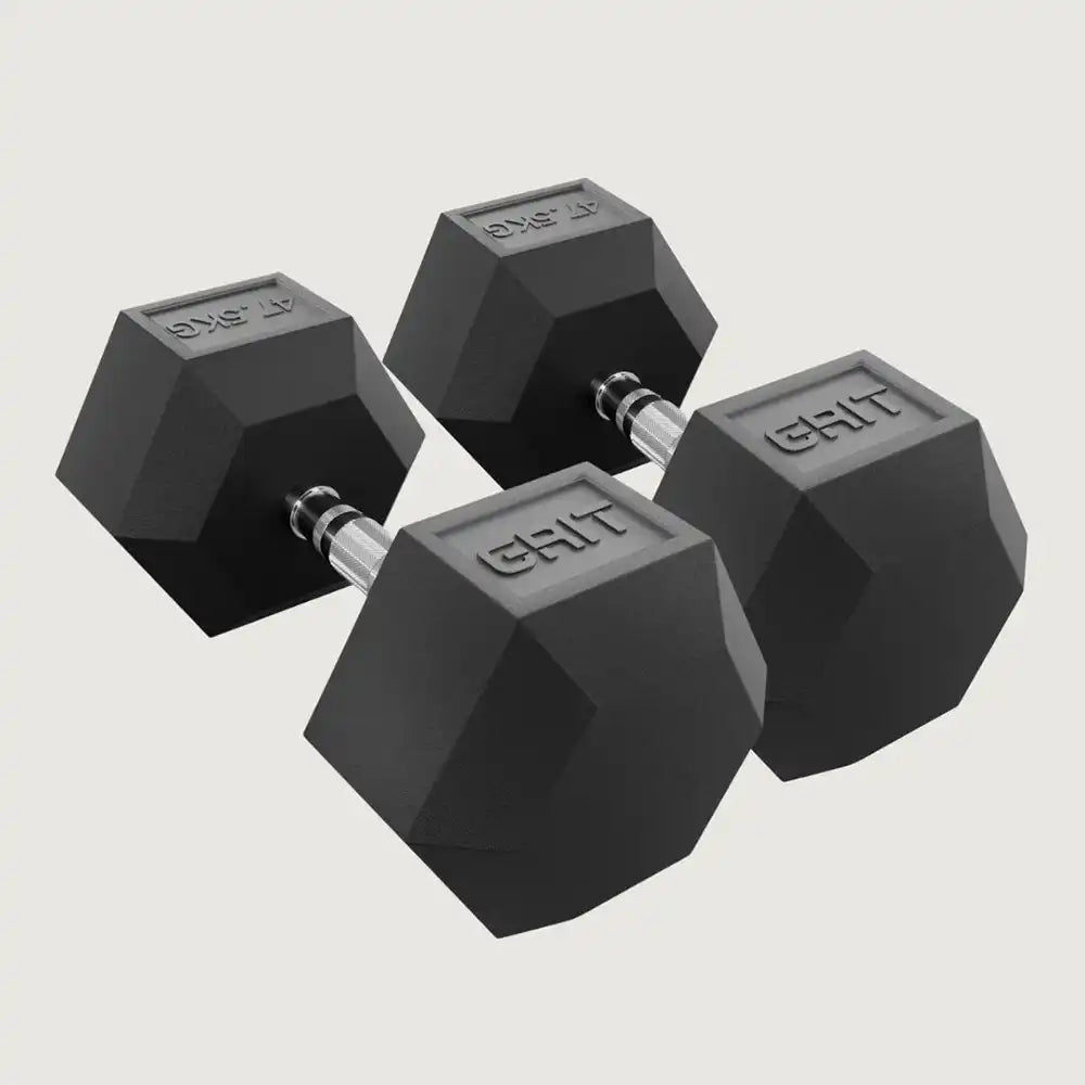 GRIT Hex Dumbbells - 47.5 kg Pair - Dumbbells Hex - Pro Sports | Shop online in Kuwait