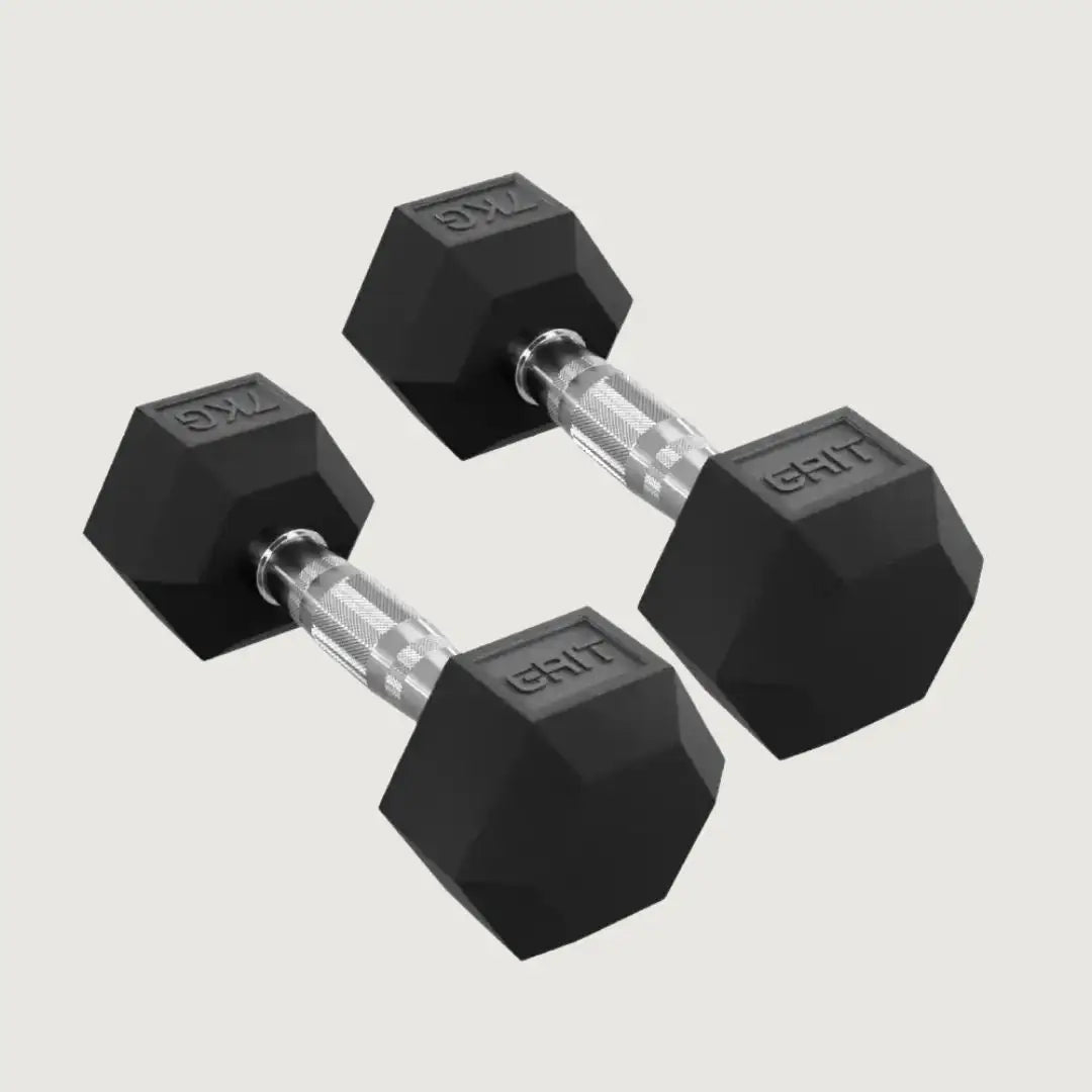 GRIT Hex Dumbbells - 7 kg Pair - Dumbbells Hex - Pro Sports | Shop online in Kuwait