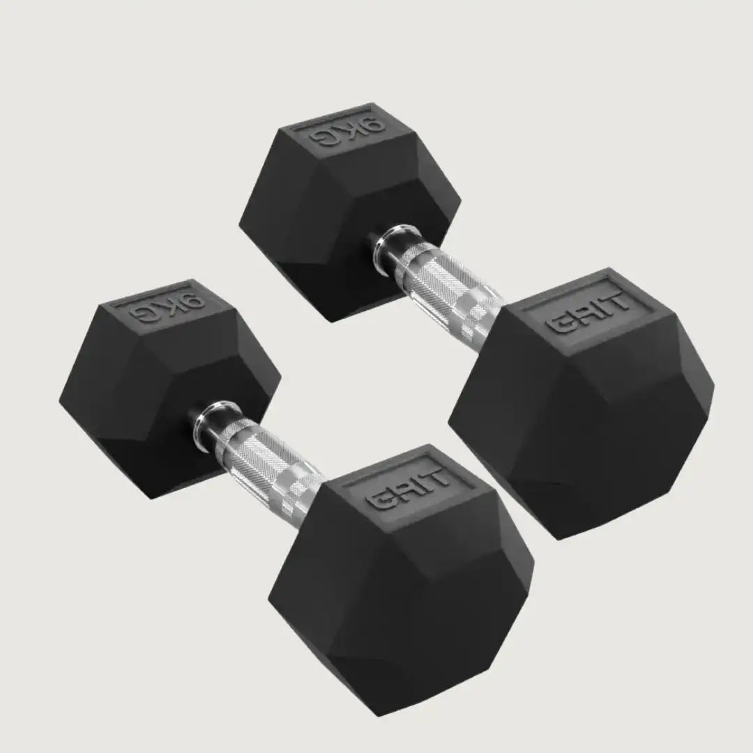 GRIT Hex Dumbbells - 9 kg Pair - Dumbbells Hex - Pro Sports | Shop online in Kuwait