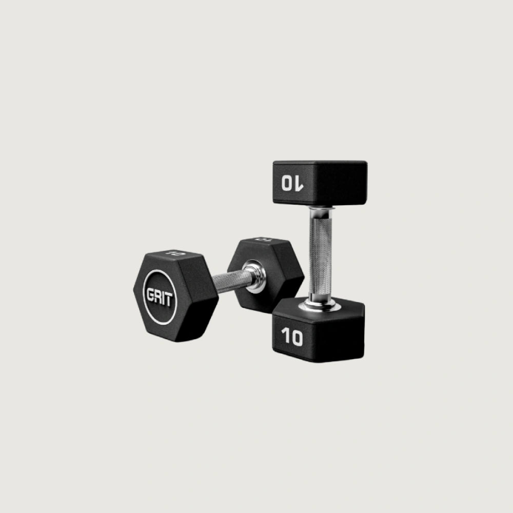 GRIT Hex CPU Dumbbell - 10 kg Pair - Dumbbells Urethane - Pro Sports | Shop online in Kuwait