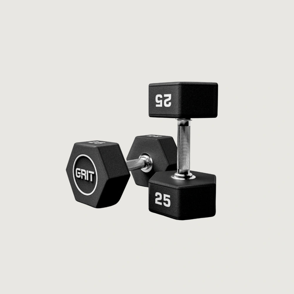 GRIT Hex CPU Dumbbell - 25 kg Pair - Dumbbells Urethane - Pro Sports | Shop online in Kuwait