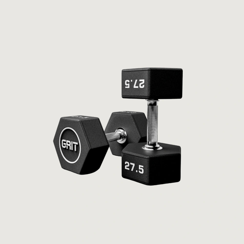 GRIT Hex CPU Dumbbell - 27.5 kg Pair - Dumbbells Urethane - Pro Sports | Shop online in Kuwait