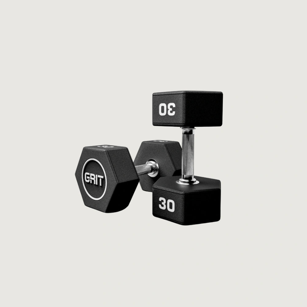 GRIT Hex CPU Dumbbell - 30 kg Pair - Dumbbells Urethane - Pro Sports | Shop online in Kuwait