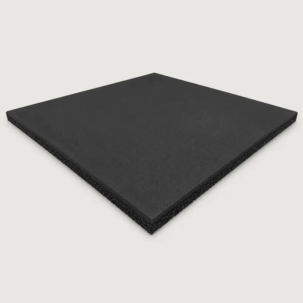 EPDM Black Rubber Gym Flooring Tiles - 1 m x 1 m x 20 mm