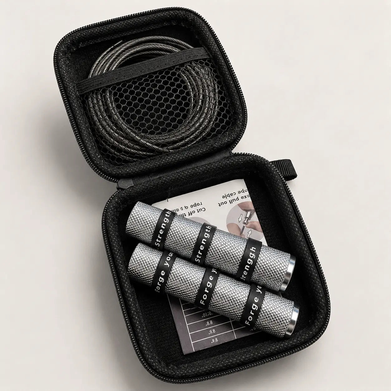 GRIT Adjustable Speed Jump Rope in Compact Case