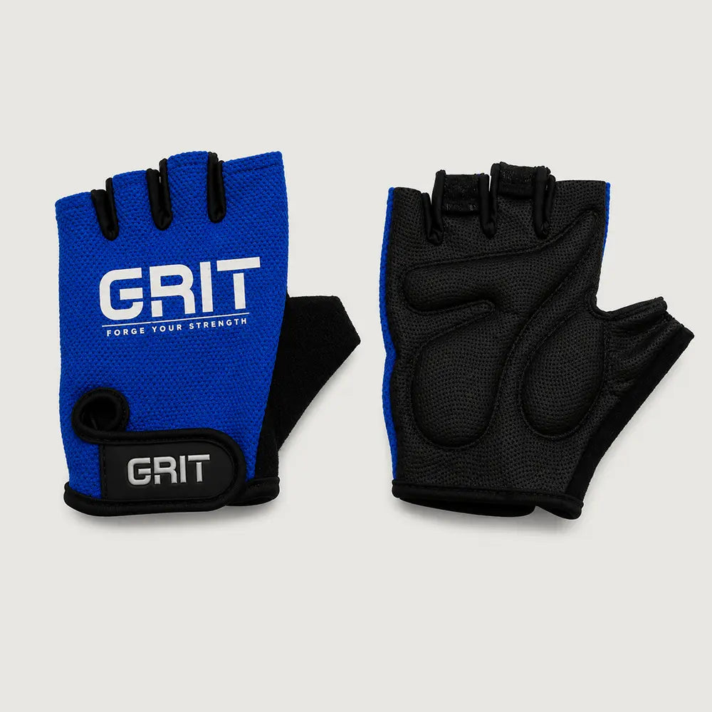 GRIT Cushion Weightlifting Gloves - Blue/Black