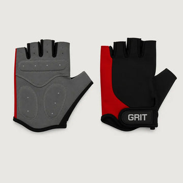 GRIT Elite Weightlifting Gloves - Black/Red