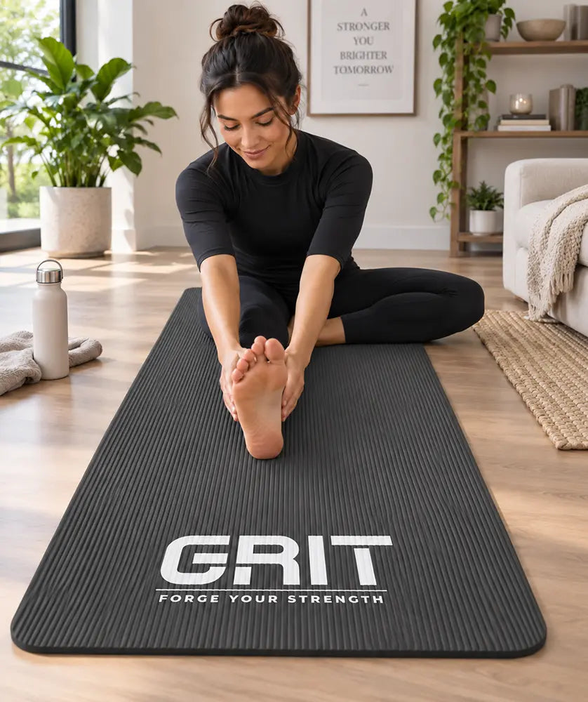 GRIT NBR Exercise Yoga Mat - 10 mm
