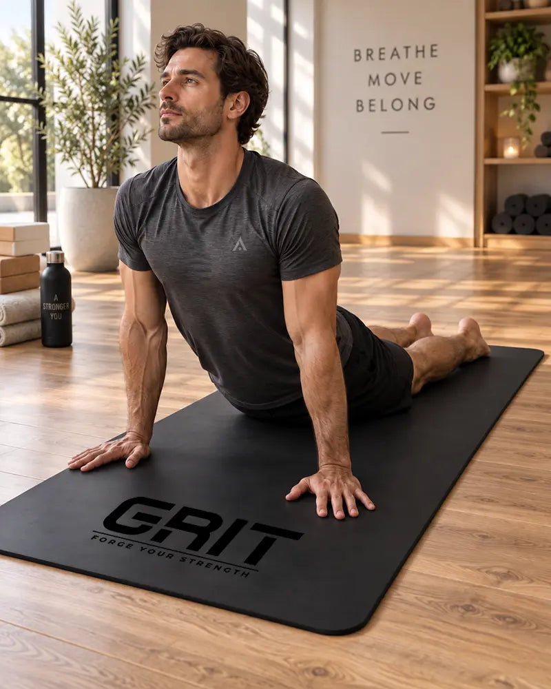 GRIT Premium PU Rubber Yoga Mat - 4 mm