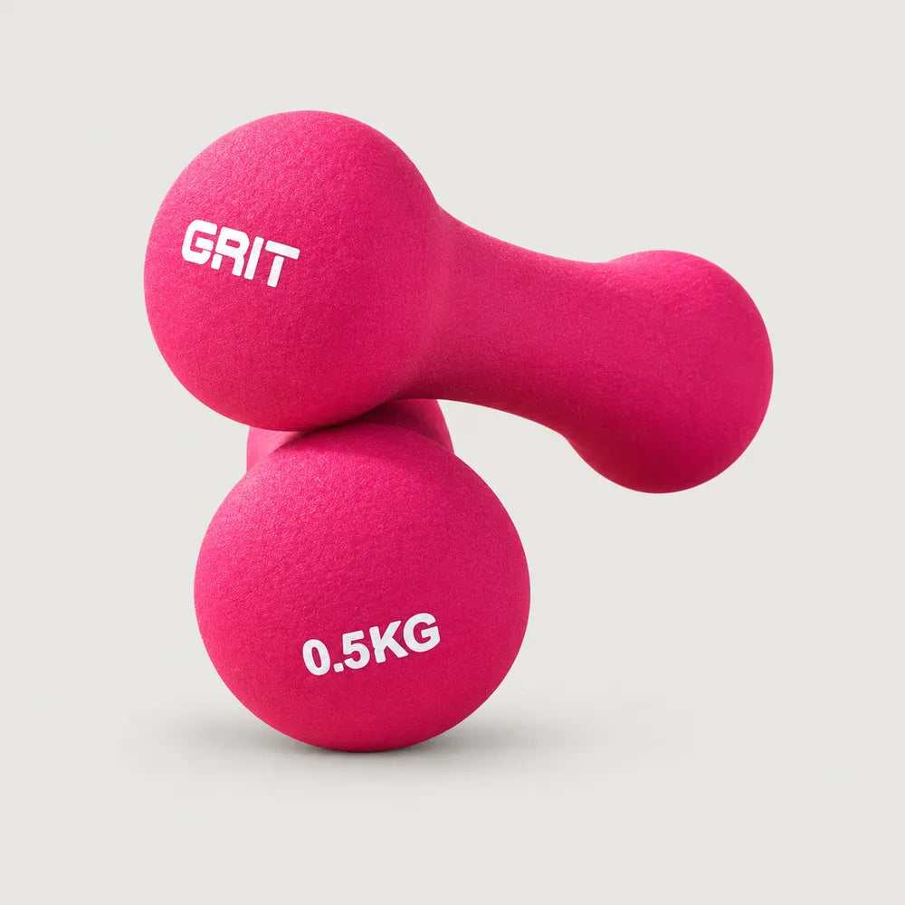 GRIT Bone Neoprene Dumbbells Set - 0.5 kg to 5 kg