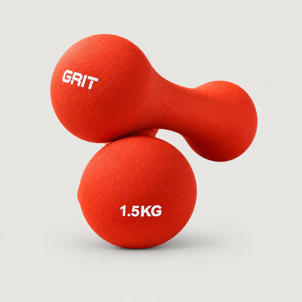 GRIT Bone Neoprene Dumbbells Set - 0.5 kg to 5 kg