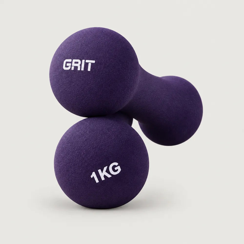 GRIT Bone Neoprene Dumbbells Set - 0.5 kg to 5 kg
