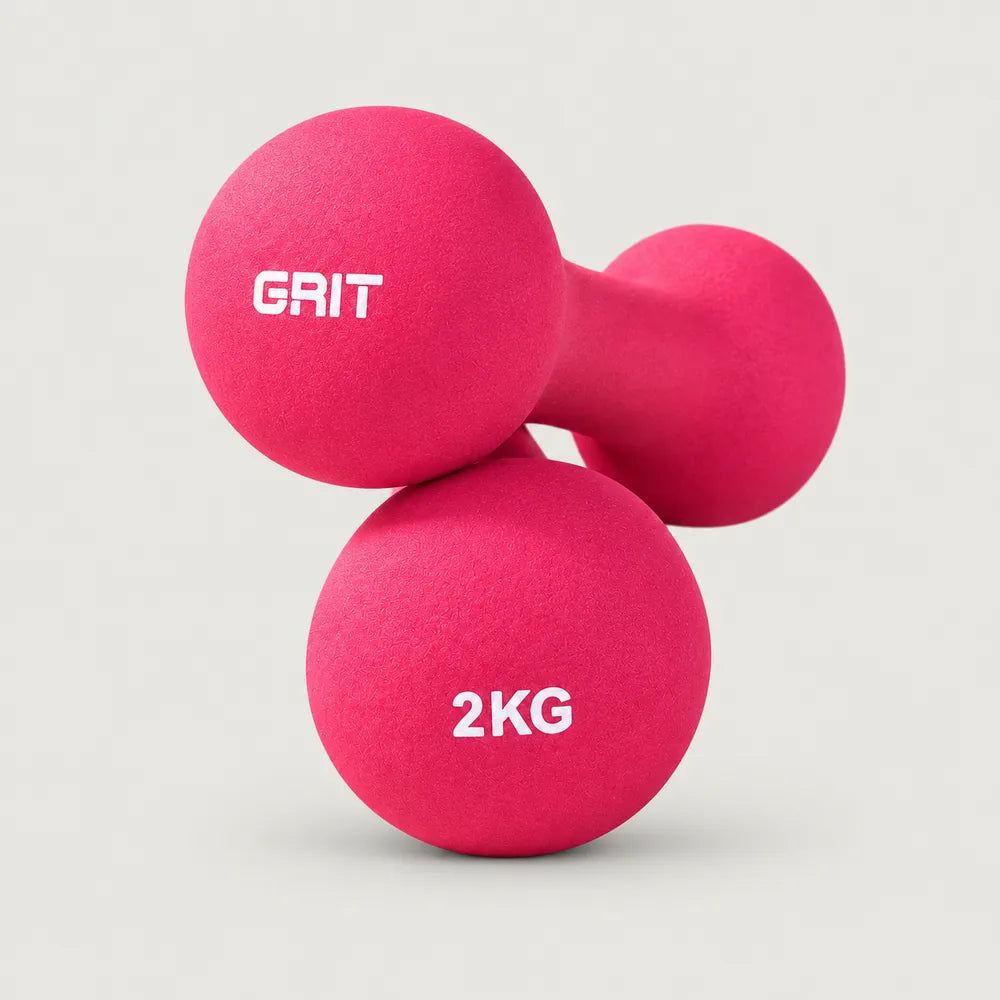 GRIT Bone Neoprene Dumbbells Set - 0.5 kg to 5 kg