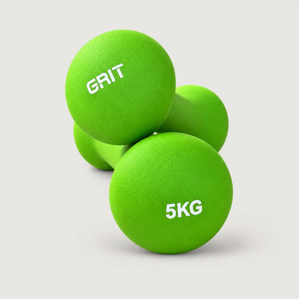 GRIT Bone Neoprene Dumbbells Set - 0.5 kg to 5 kg