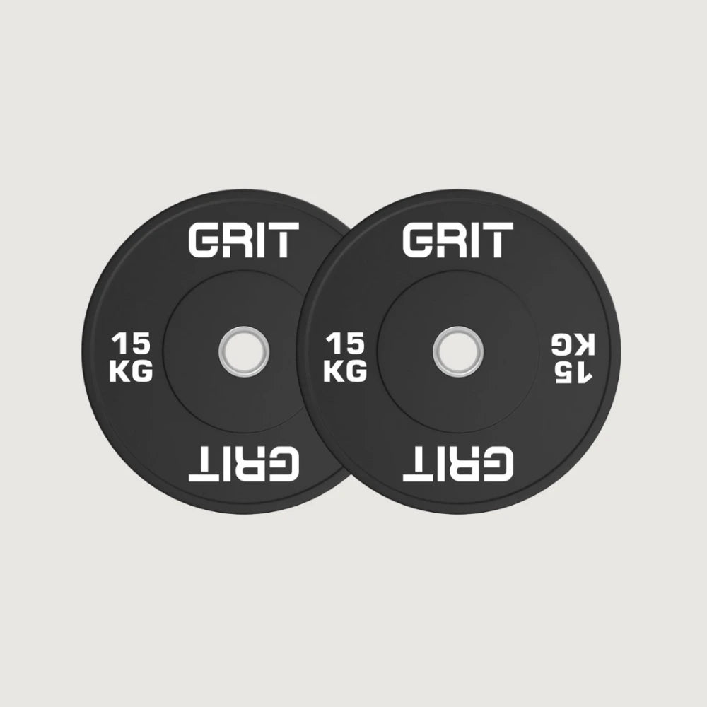 GRIT Black Bumper Weight Plates Pair
