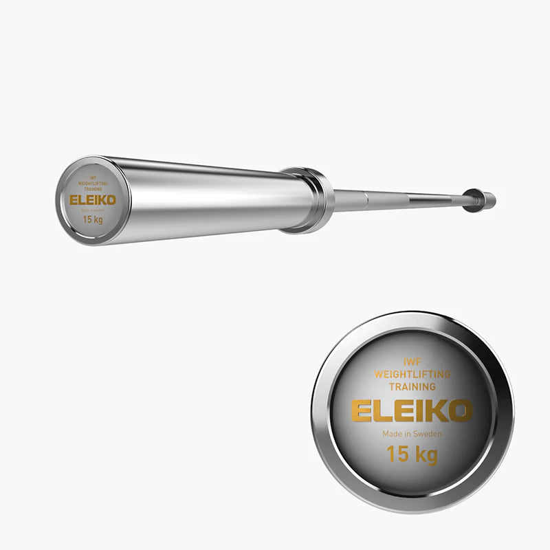 Eleiko IWF Weightlifting Competition Plates and Training Bar 15 kg - Bundle