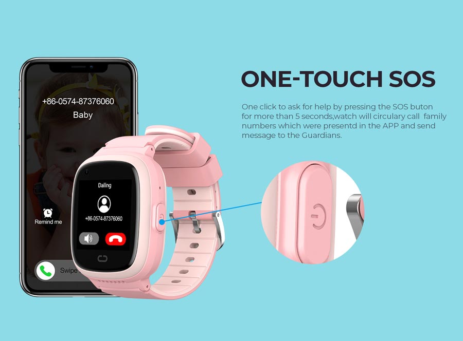 Havit KW11 Kids Smart Watch - Pink