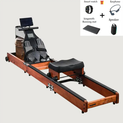 King Smith Tri-Fold Water Rowing Machine - Red Oak