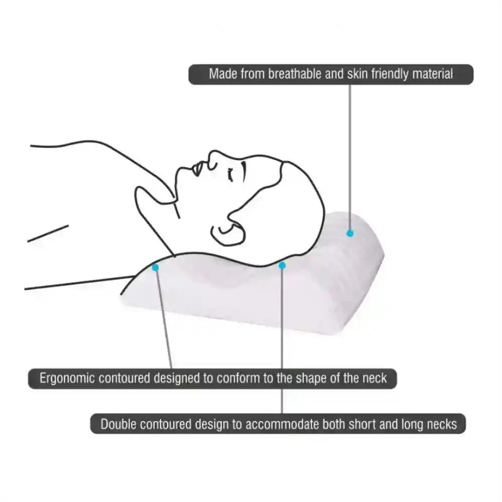 VISSCO Cervical Contoured Pillow - Small