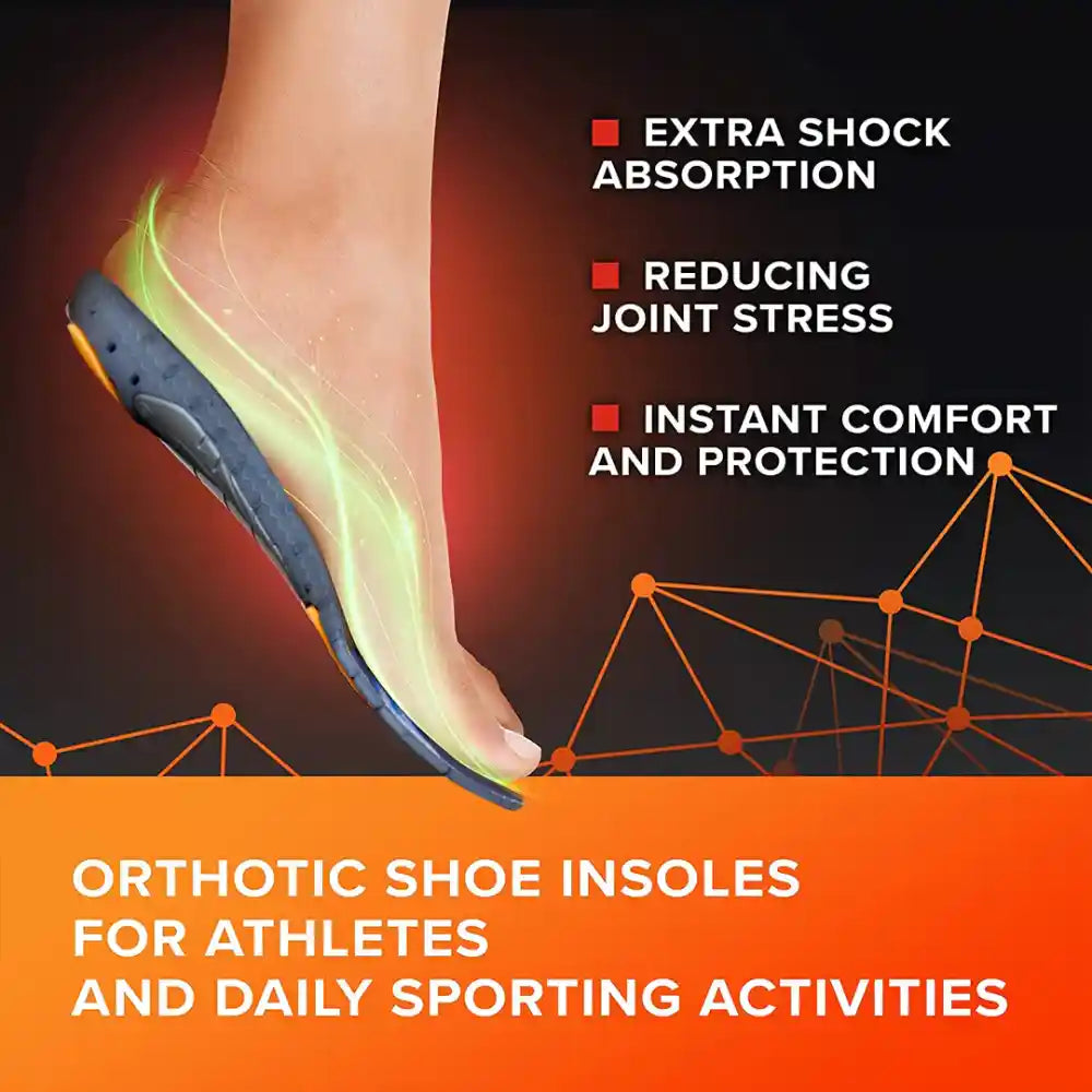 VISSCO Footsol Shoe Insoles for Low Arch - Red