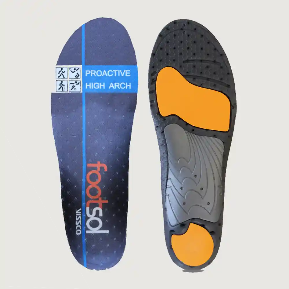 VISSCO Footsol Shoe Insoles for High Arch - Blue