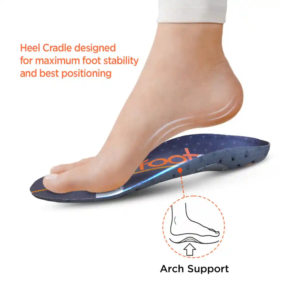 VISSCO Footsol Shoe Insoles for High Arch - Blue