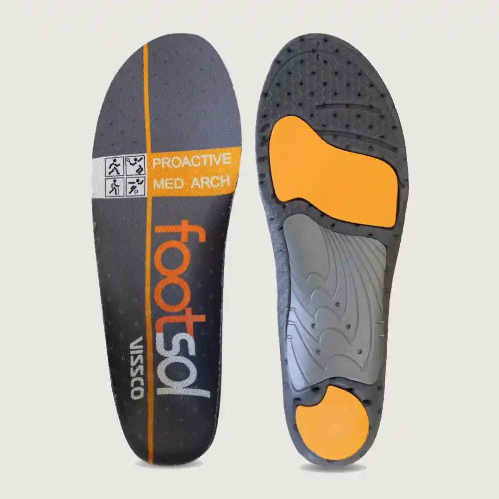 VISSCO Footsol Shoe Insoles for Medium Arch - Orange