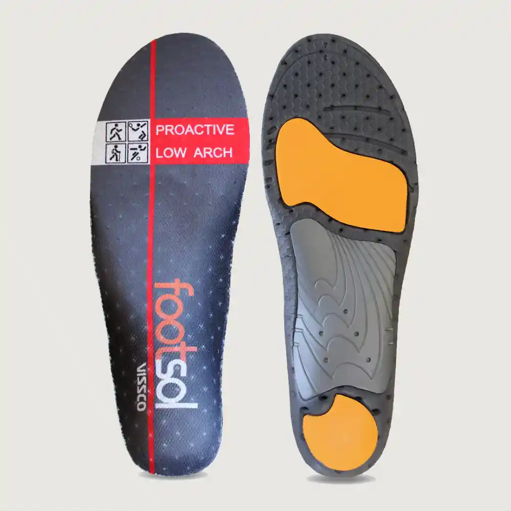 VISSCO Footsol Shoe Insoles for Low Arch - Red