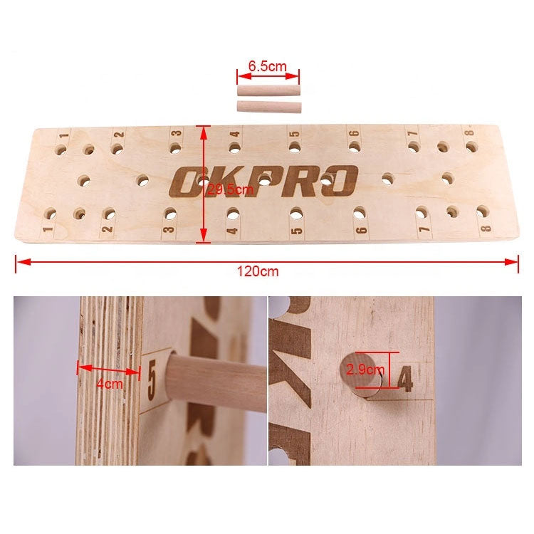 Wooden Mounted Climbing Pegboard