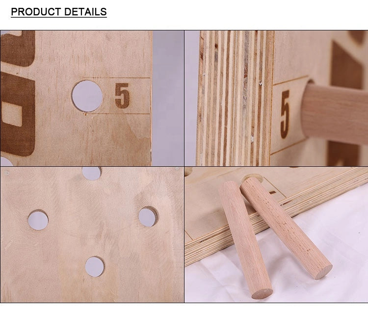 Wooden Mounted Climbing Pegboard