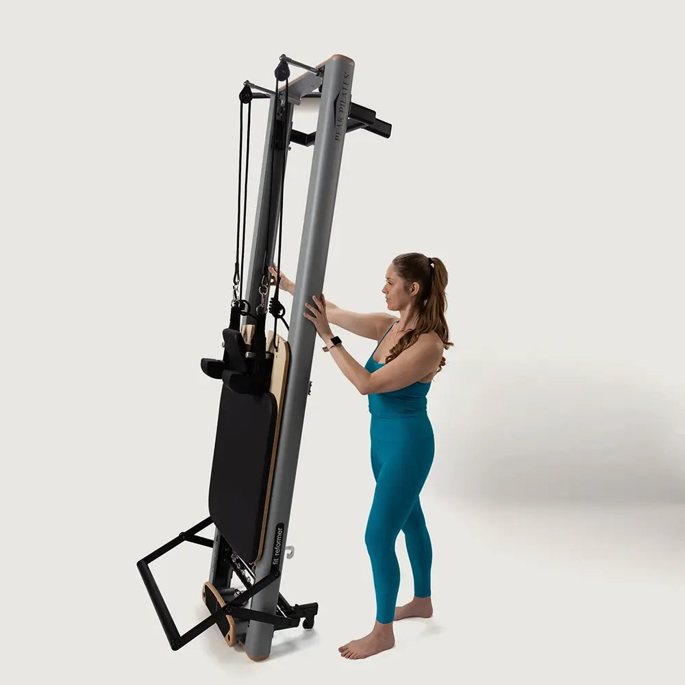 Peak Pilates Fit™ Reformer incl. Long/Short Box - Black detail view - Pilates Equipment | Buy Online in Kuwait | Pro Sports Kuwait