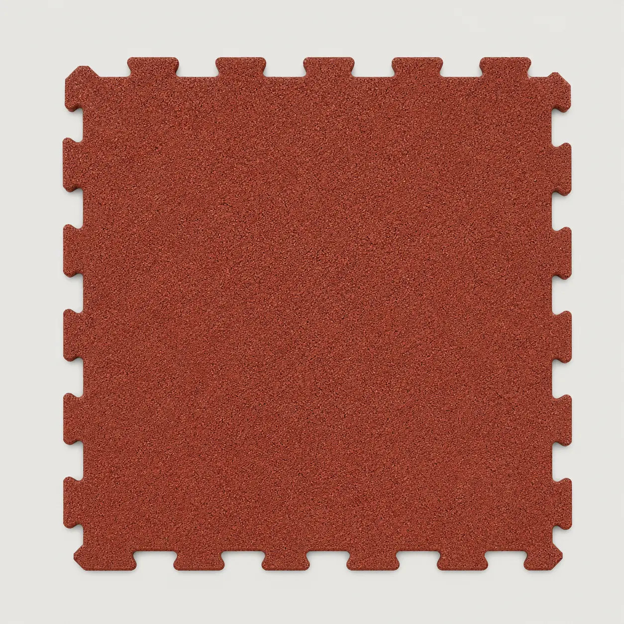 Red Interlock Recycled Rubber Gym Flooring Tiles - 1m x 1m x 20mm