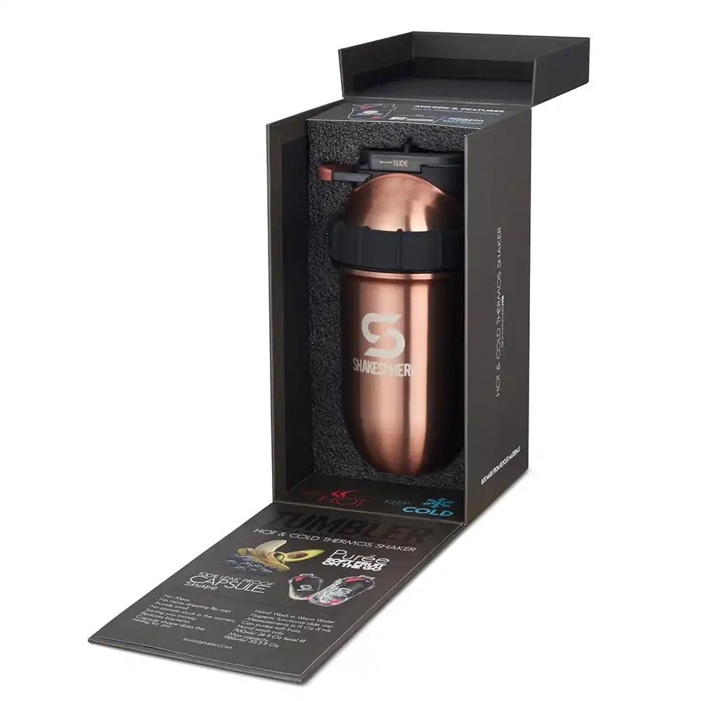 ShakeSphere Tumbler Double Wall Steel 700 ml - Copper