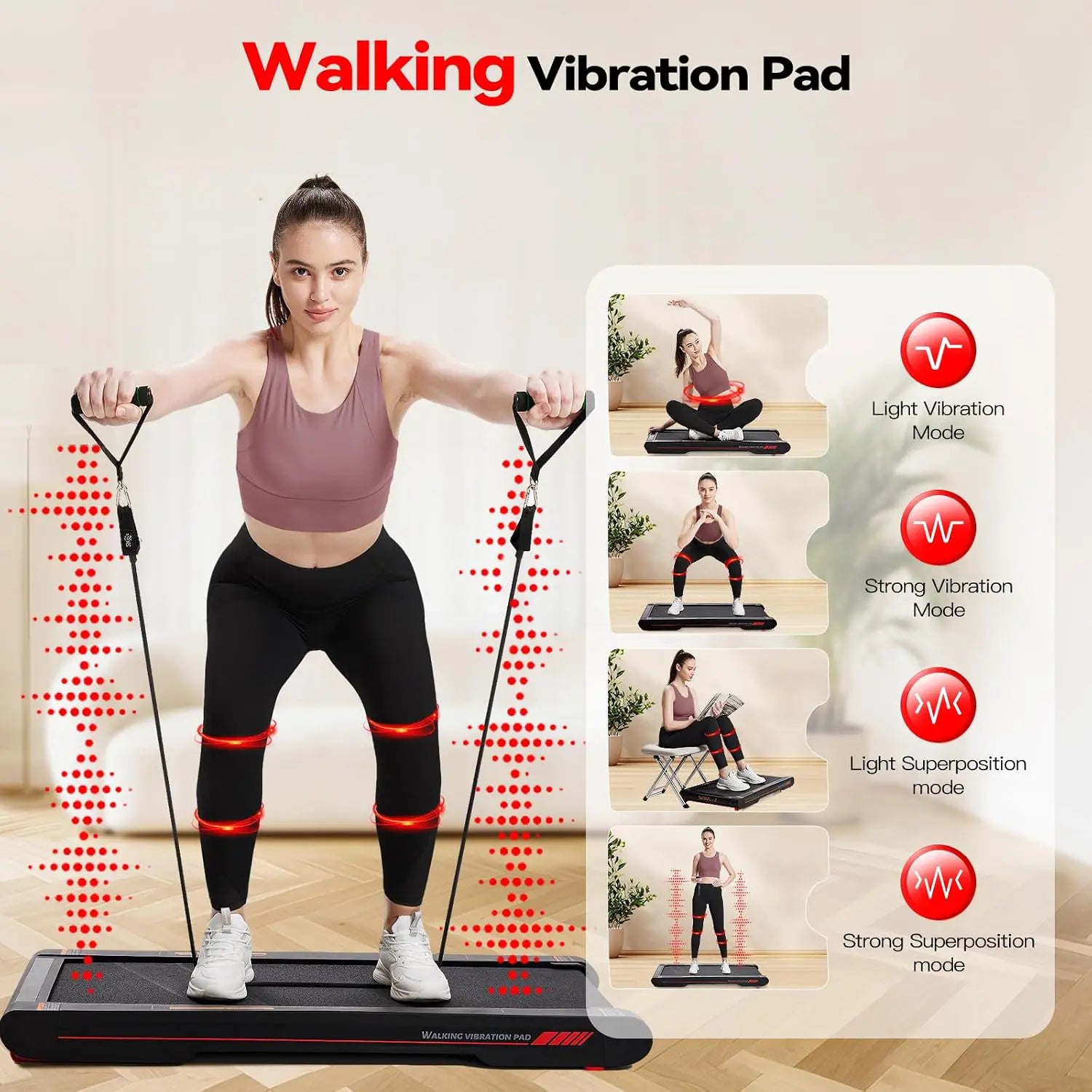 Walking Vibration Pad with Incline (Display Unit)