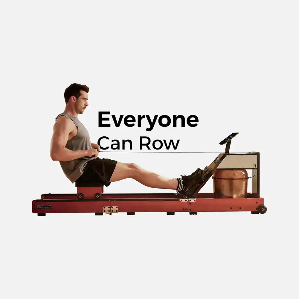 King Smith Tri-Fold Water Rowing Machine - Walnut