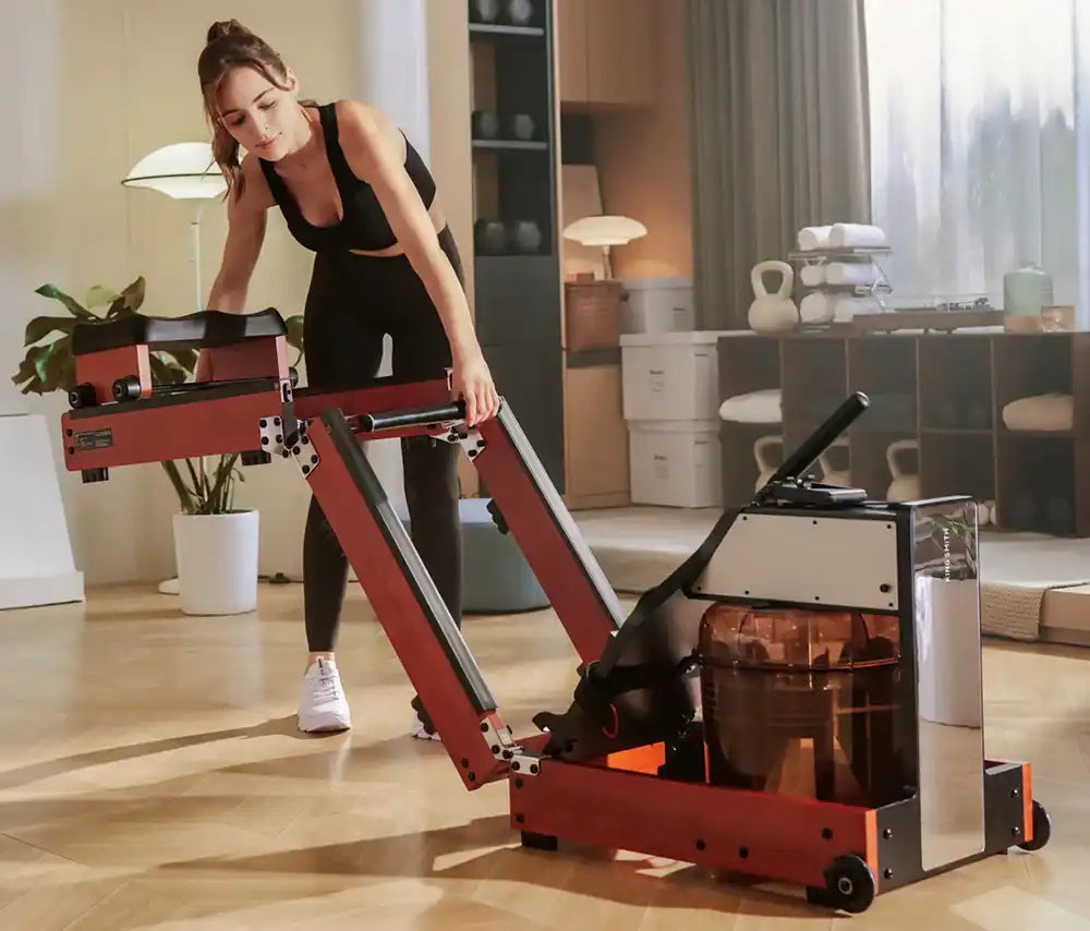 Walnut Rowing Machine King Smith Tri-Fold Water Rowing Machine - Walnut