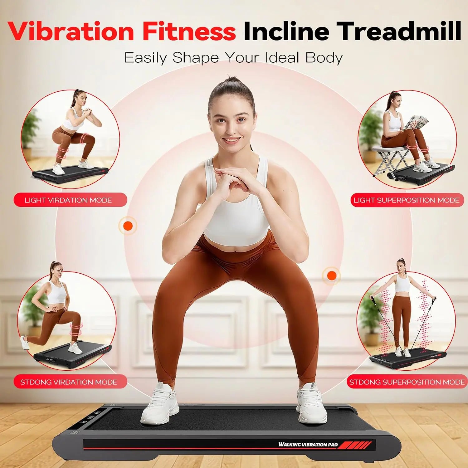 Walking Vibration Pad with Incline (Display Unit)