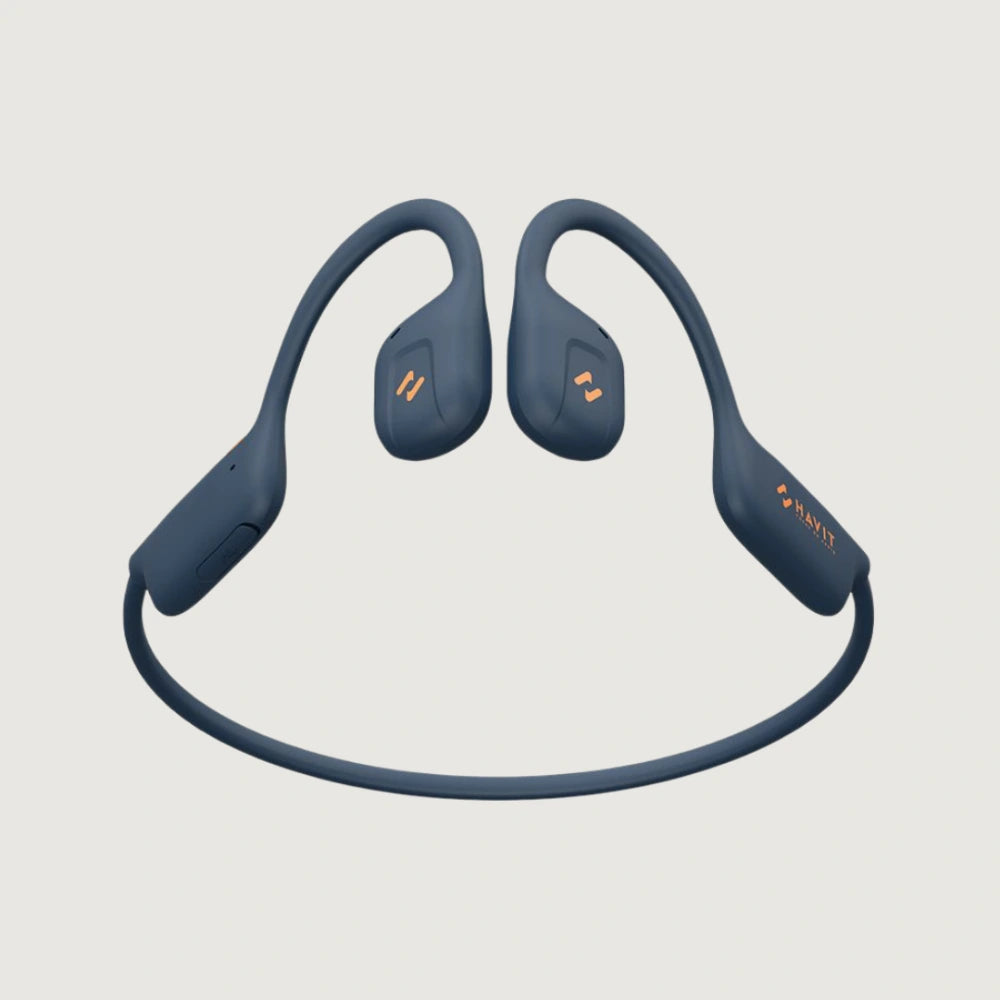 Havit Freego 1 Air Conduction Headphones - Blue side view - Headphones | Buy Online in Kuwait | Pro Sports Kuwait