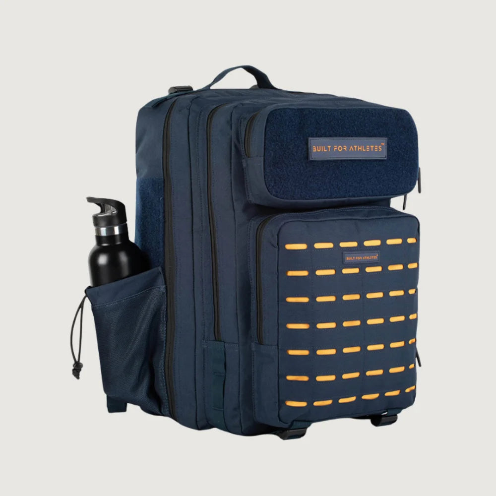 BFA Large Gym Backpack – Dark Blue & Orange 45L