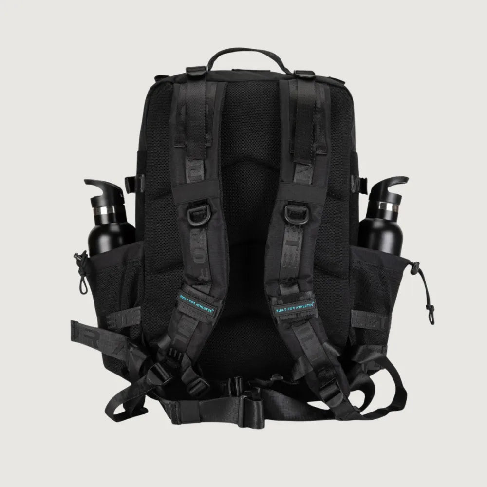 BFA Large Gym Backpack - Black & Aqua 45L