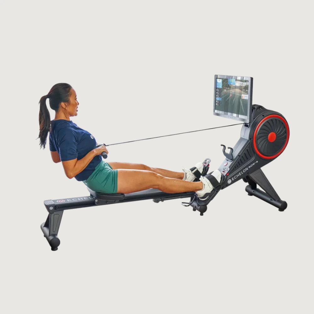 Connected Rowing Machine Echelon Row-s Rower with 22” Touchscreen and Bluetooth Resistance