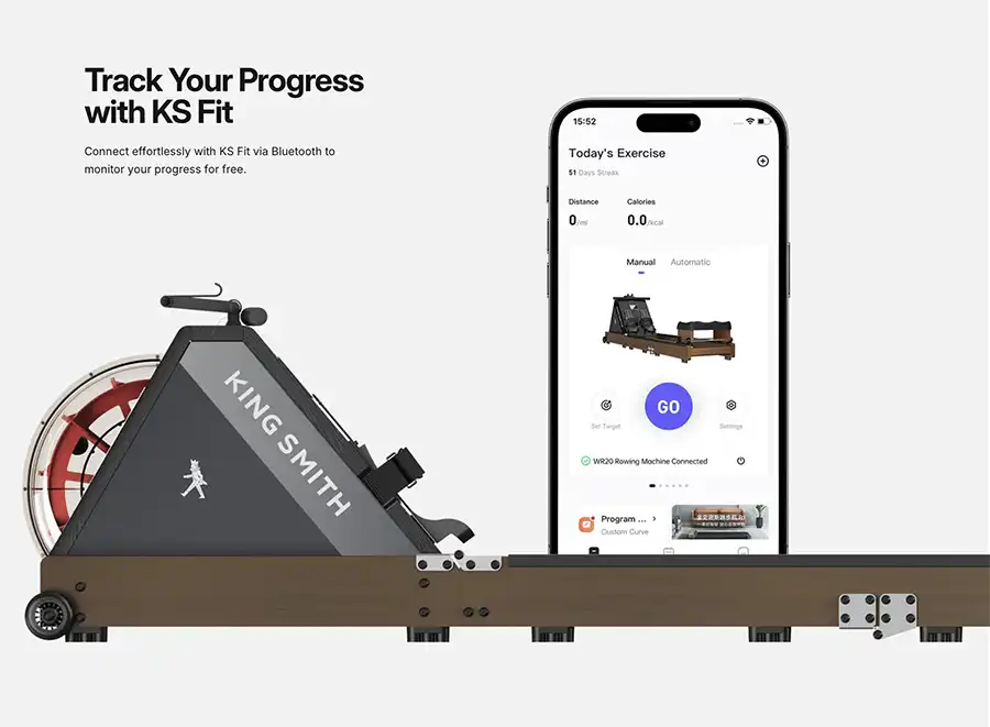 King Smith WR20 Tri-Fold Water Rowing Machine