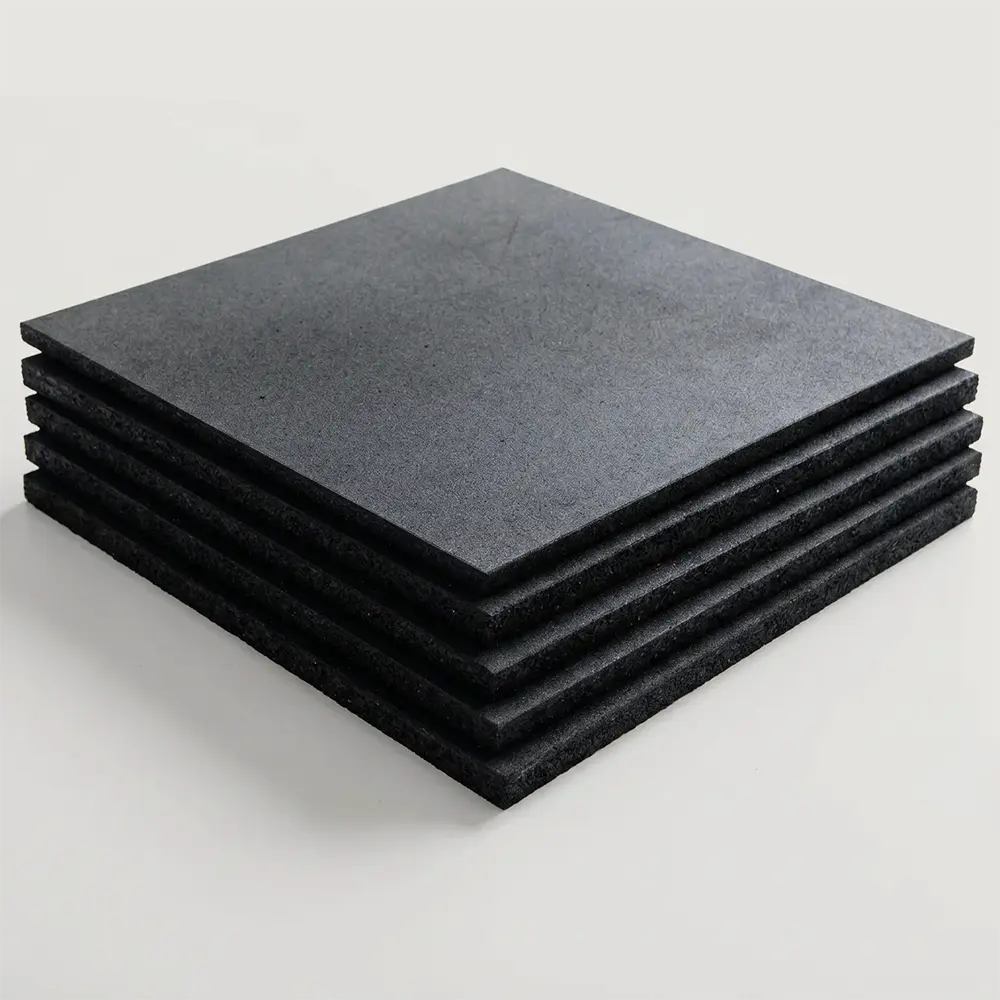 EPDM Black Rubber Gym Flooring Tiles - 1 m x 1 m x 20 mm