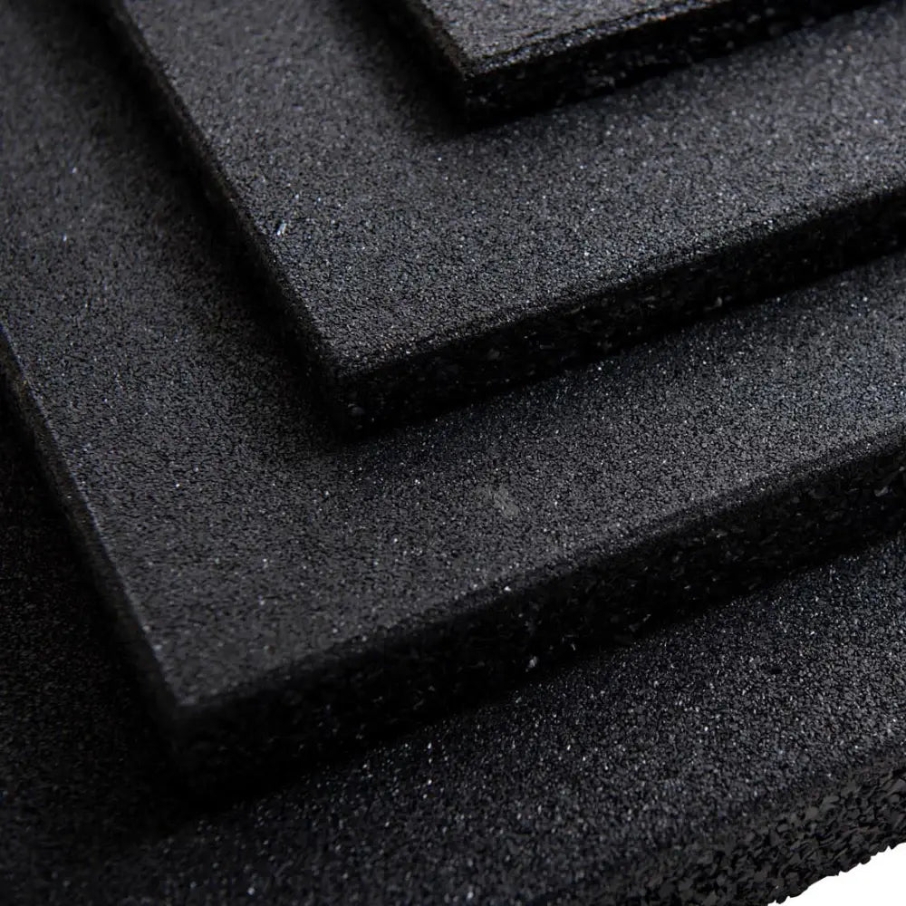 EPDM Black Rubber Gym Flooring Tiles - 1 m x 1 m x 20 mm