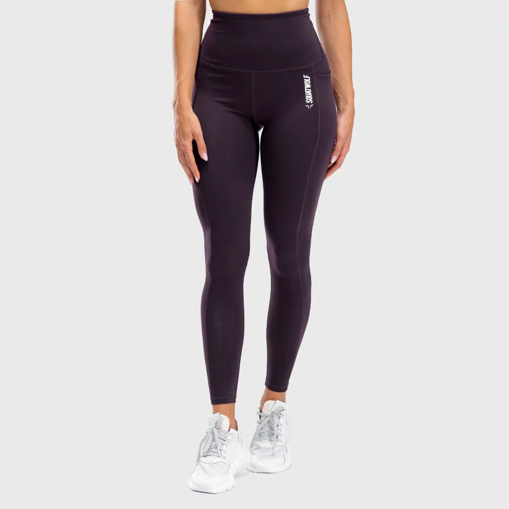 Squatwolf We Rise High Waisted Leggings - Beetroot